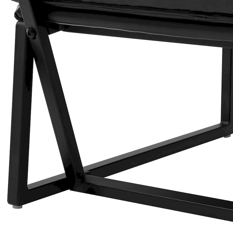 Glitzhome Set of 2 30.25H Modern Ergonomic PU Accent Armless Chair