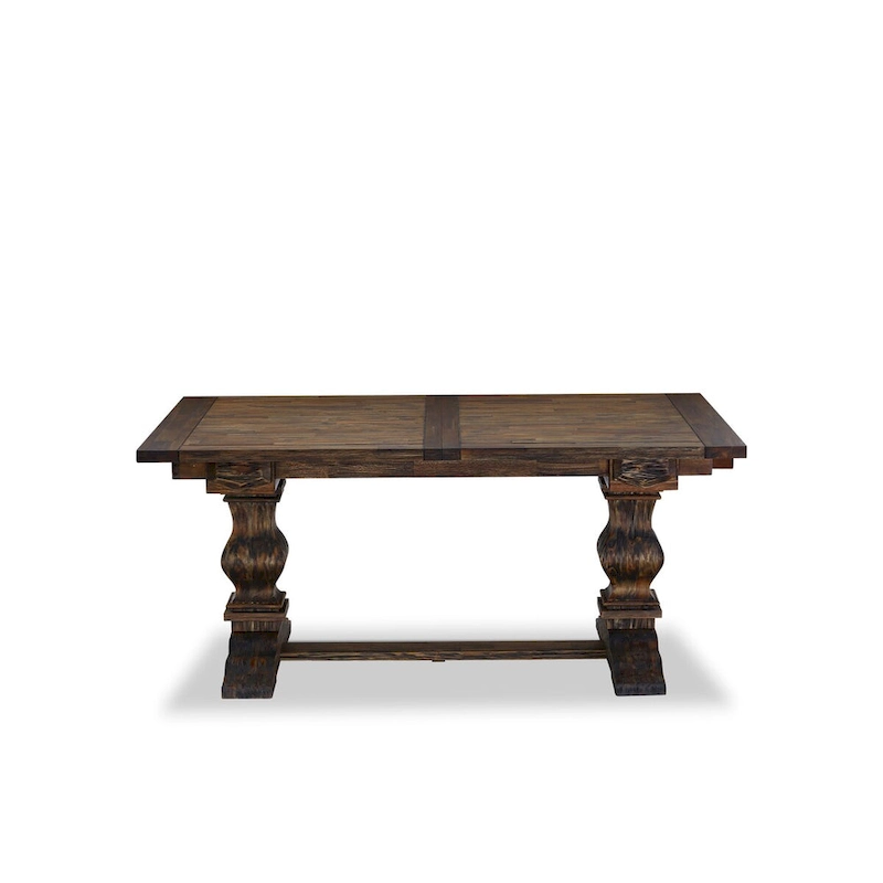 East West Furniture Dining Table Set Consists of a Rectangle Wooden Table and Parson Chairs, Jacobean (Pieces Options)