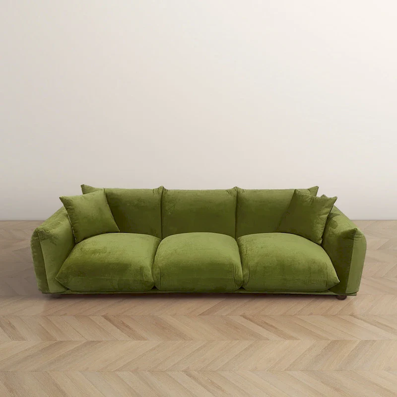 Arten Mid-Century Modern Luxury Boucle/Velvet Couch