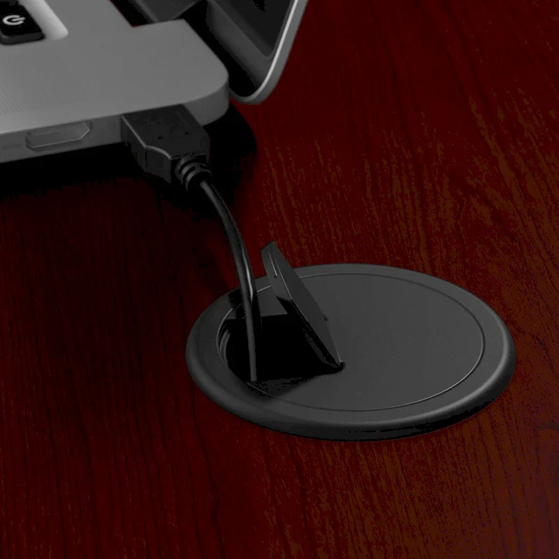 60W Computer Desk with Hutch in Espresso Oak