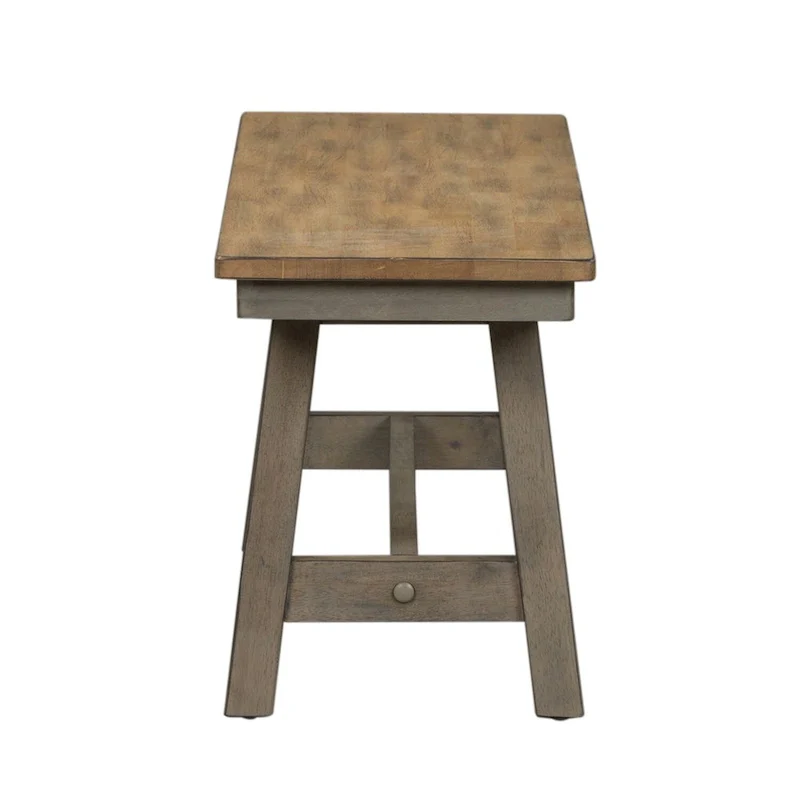 Lindsey Farm Gray and Sandstone Backless Bench
