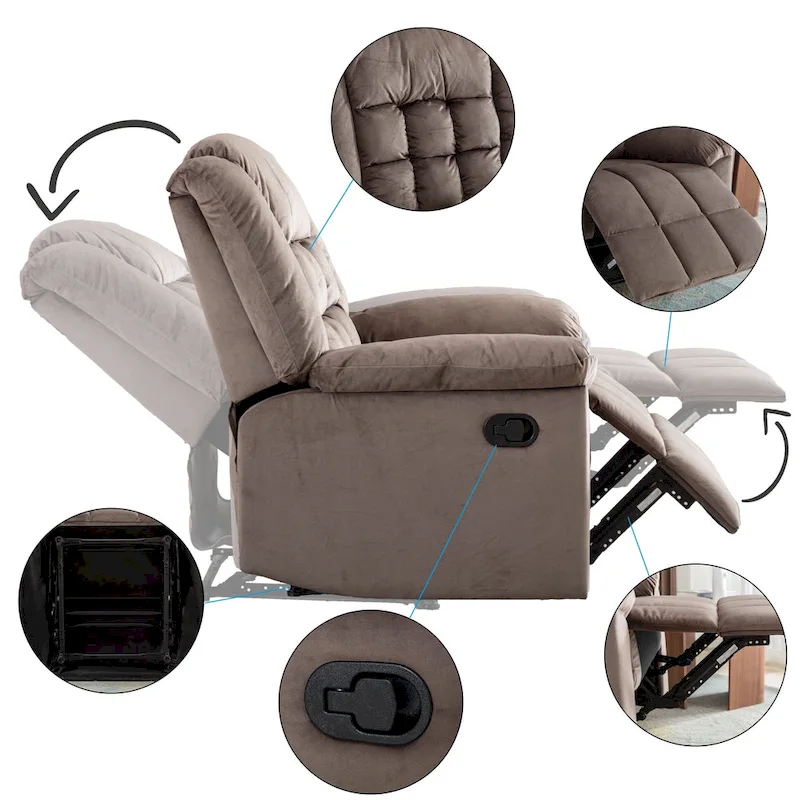 Ebello Classic Soft Padded Manual Recliner