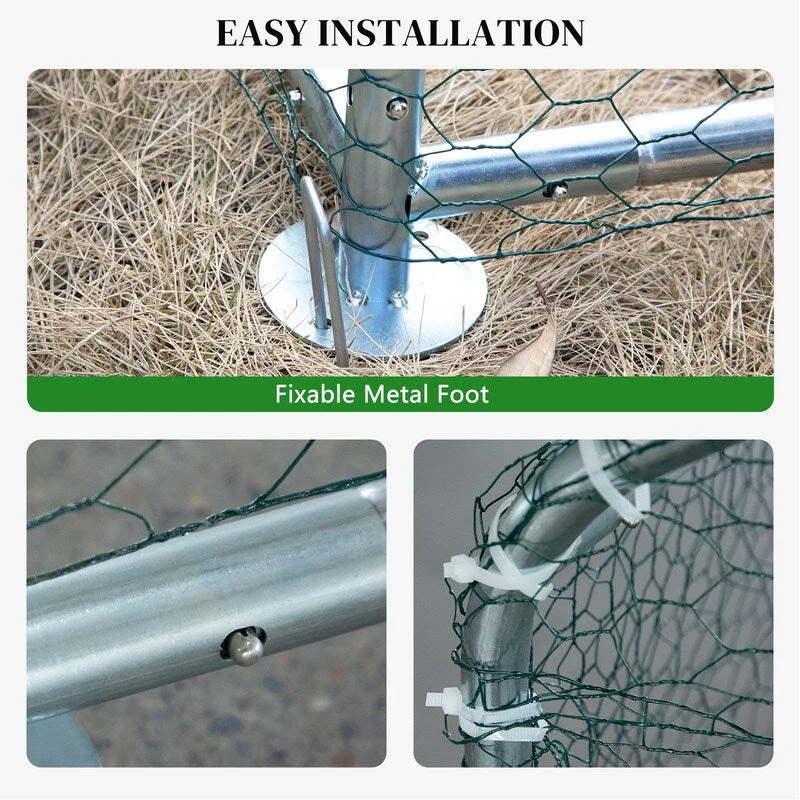 Large Metal Chicken Coop Walk-in Poultry Cage