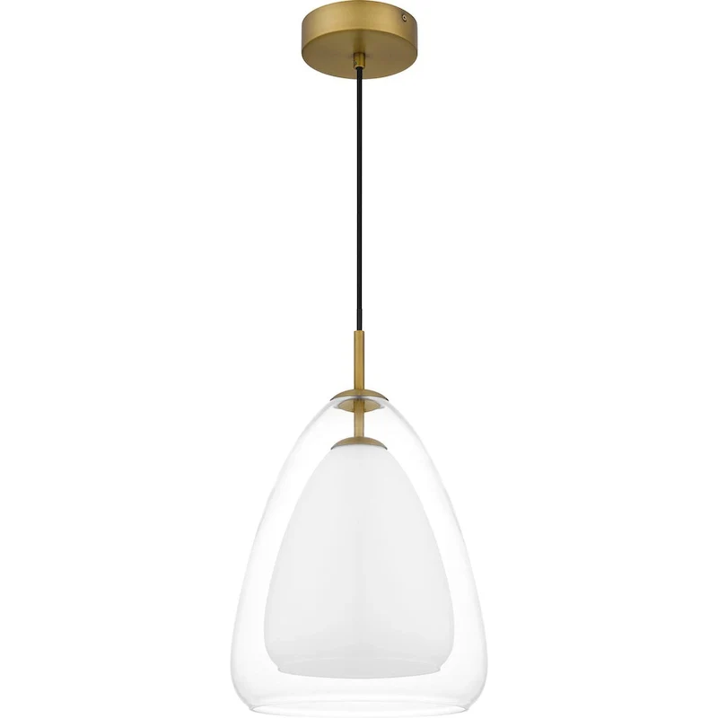 Aero 1-Light Aged Brass Pendant Light