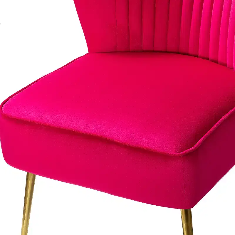 Quentin Velvet Accent Side Chair with Padded Seat Set of 2 | Karat Home