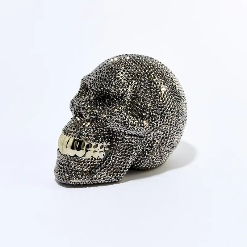 Interior Illusions Plus Rhinestone Skull Bank - 8  long