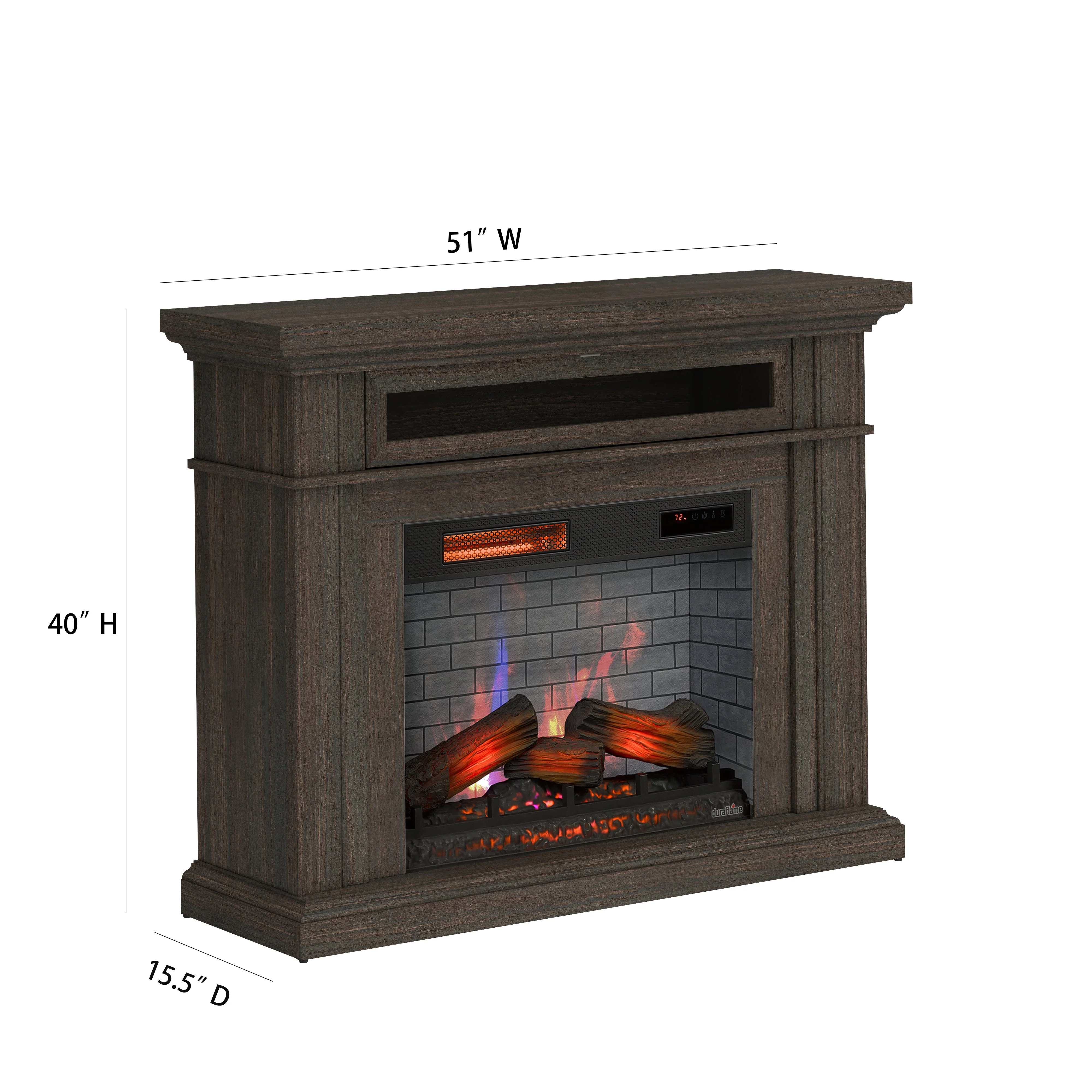 duraflame? 3D Flame Effect Electric Fireplace Wall Mantel