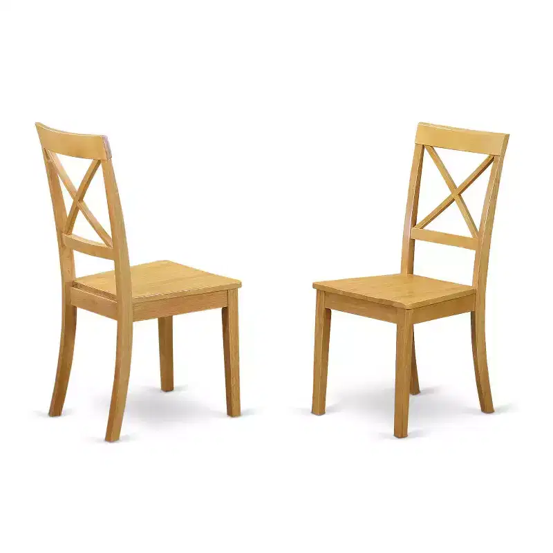 Round Kitchen Table Set - 3 Piece Dining Table with 2 Chairs - Solid Wood Construction