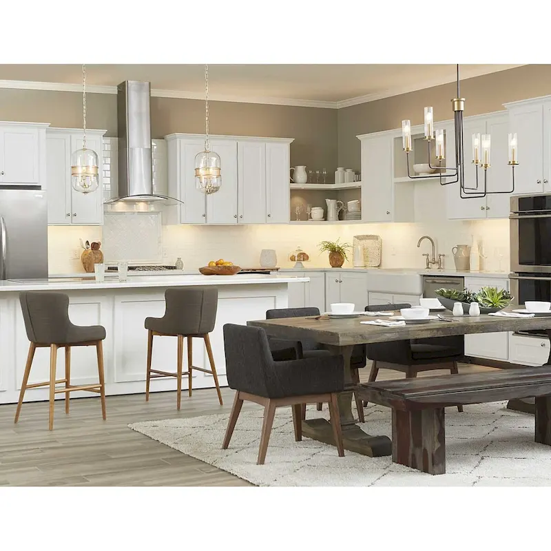 Progress Lighting Cayce 3 Light 9  Wide Taper Candle Mini Pendant