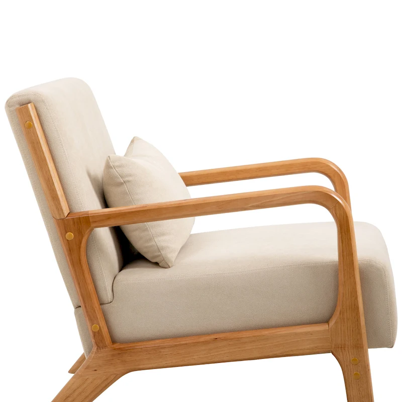 Leon Mid Century Modern Upholstered Accent Chairs Armchair Set of 2