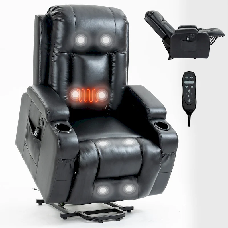 Heavy Duty Power Lift Recliner Chair for Elderly with Massage and Lumbar Heating