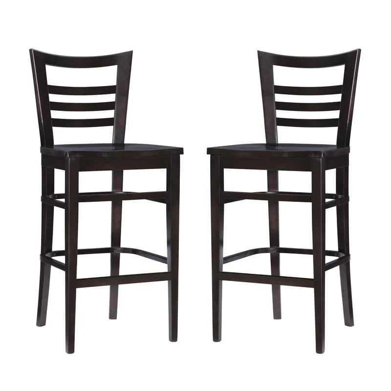 Heathcliff Rustic Solid Wood Barstool (Set of 2)