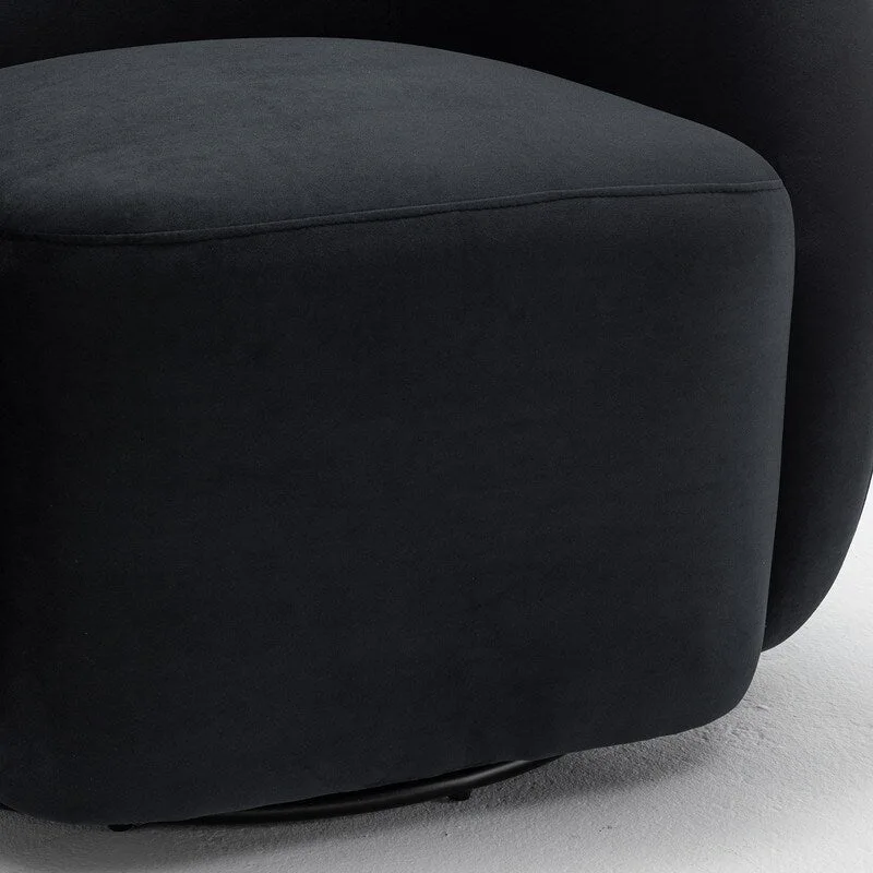 SEYNAR Modern Glam Velvet Upholstered 360 Degree Swivel Accent Armchair Set of 2