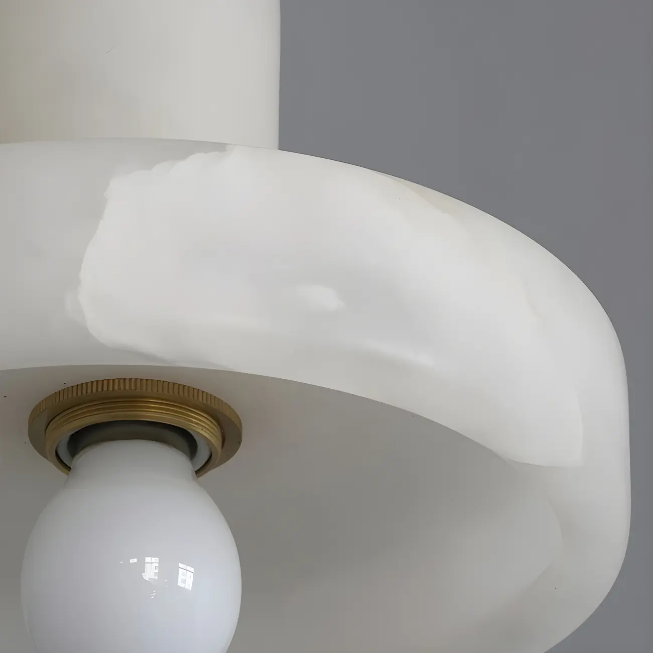 Modern Pendant Chandelier with White Agate Shade