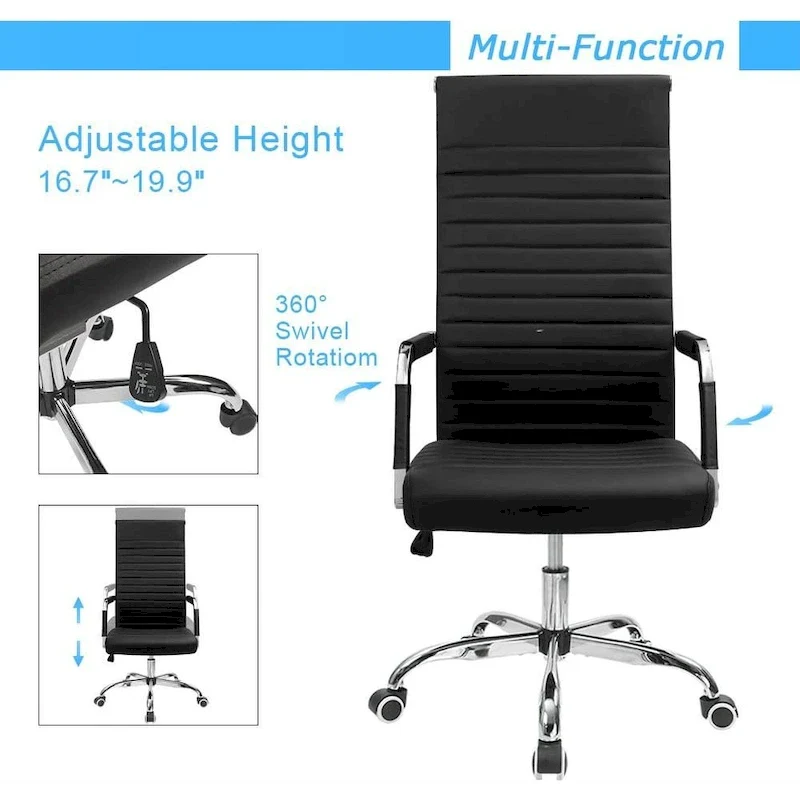 Homall Ribbed Office Chair High Back Conference Chair