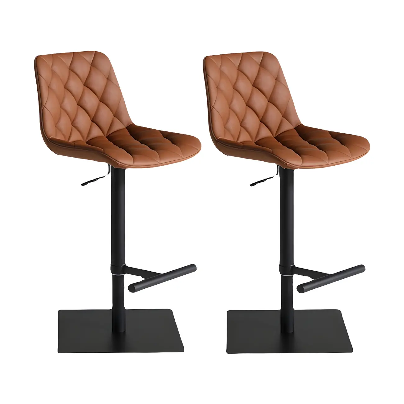 Modern Low Back Cushioned Swivel Adjustable Bar Stool