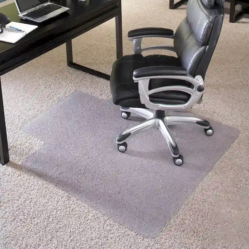 45 x 53 Big & Tall 400 lb. Capacity Carpet Chair Mat with Lip