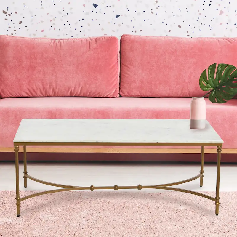 Libertine Genuine Marble and Metal Coffee Table
