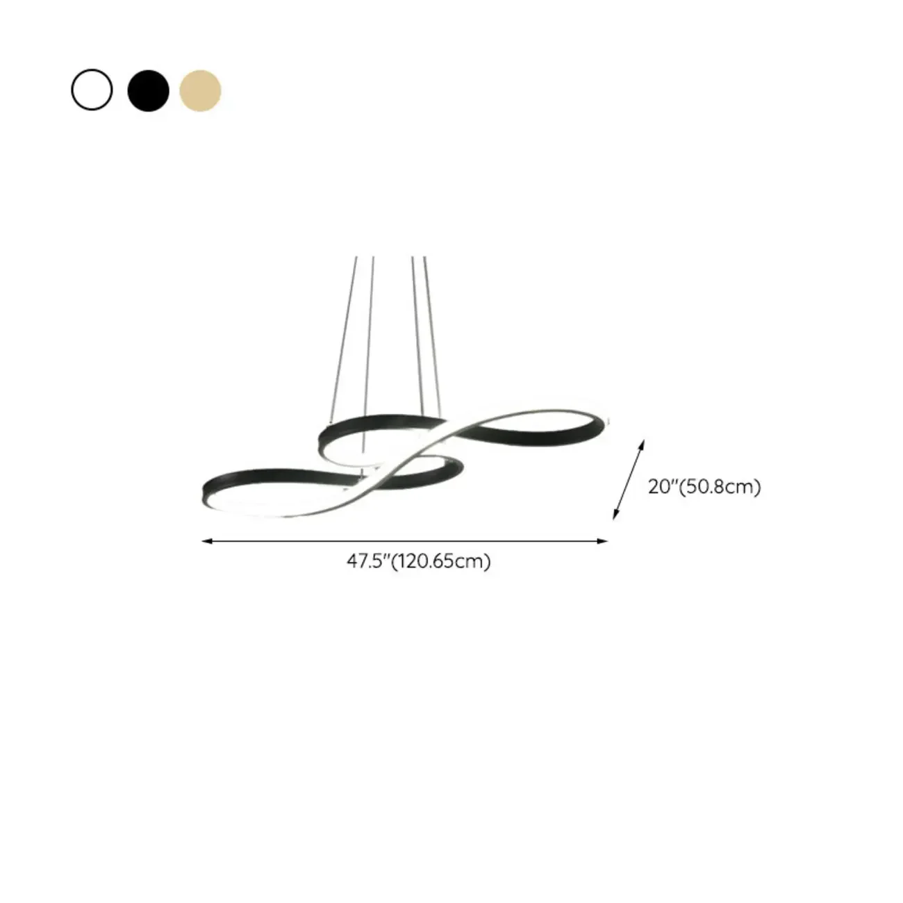 Modern White Linear LED Island Pendant Light with Multi Dimming