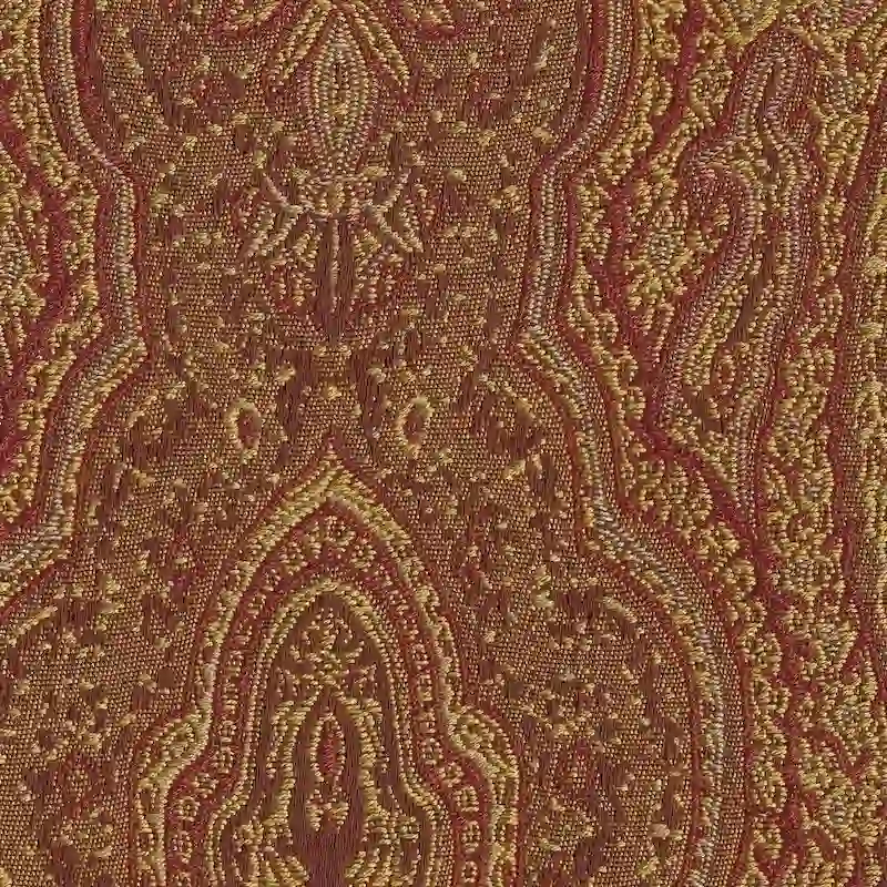 HomePop Parsons Red/Gold Damask Dining Chair