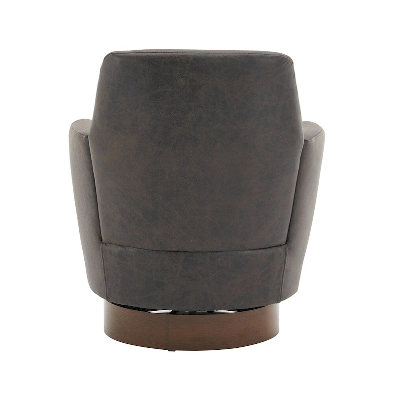 Swivel Round Accent Chairs Armchair with Stainless Steel Base