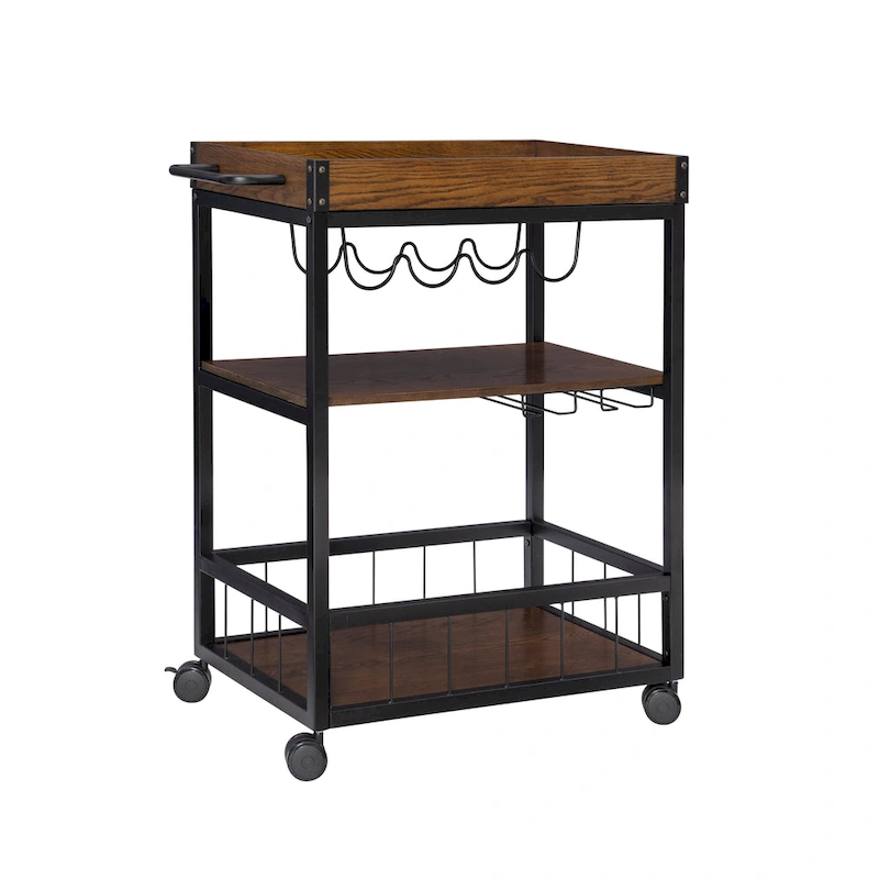 Wheeler Industrial Kitchen & Wine Cart