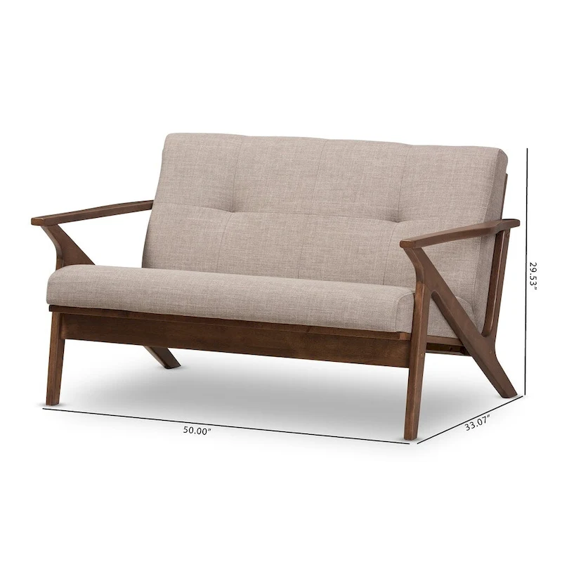 Mid-Century Loveseat by Baxton Studio
