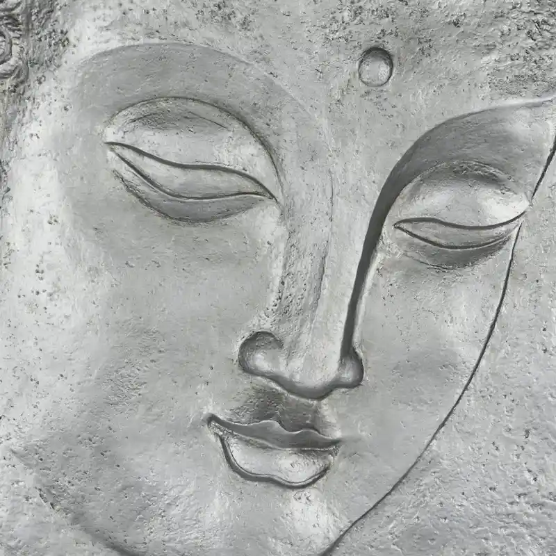HUJI Silver Buddha Plate Wall Decor