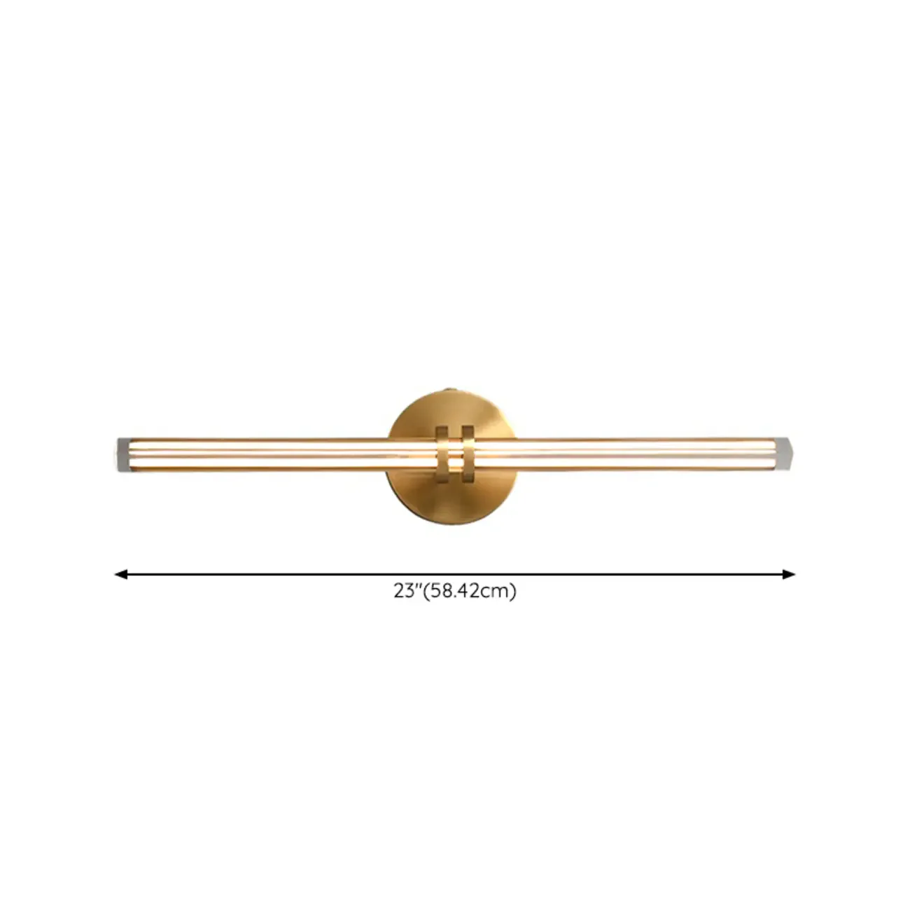 Multi Dimming Modern Linear Copper Bathroom Wall Lights