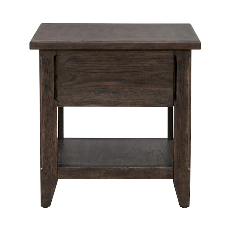 Paradise Valley Saddle Brown Rectangular End Table