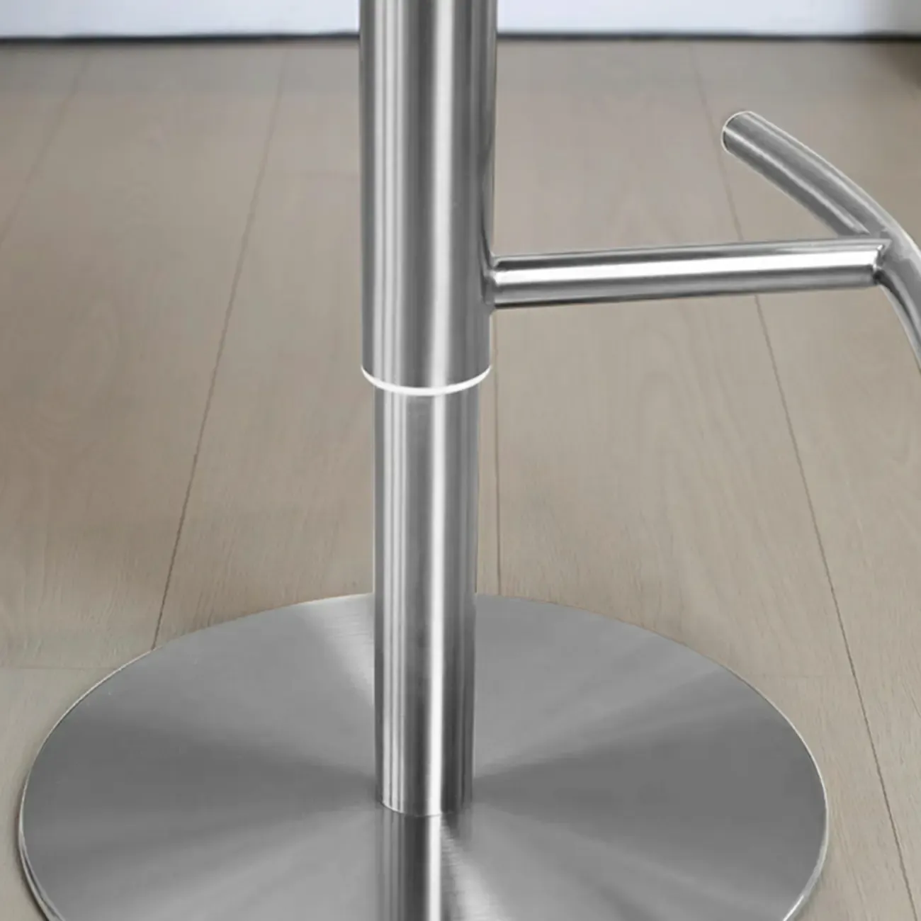 Modern Gray Swivel Metal Frame Adjustable Bar Height Stools