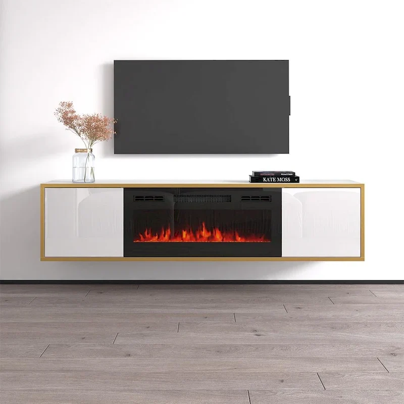 Goldie BL-EF Electric Fireplace 65 TV Stand