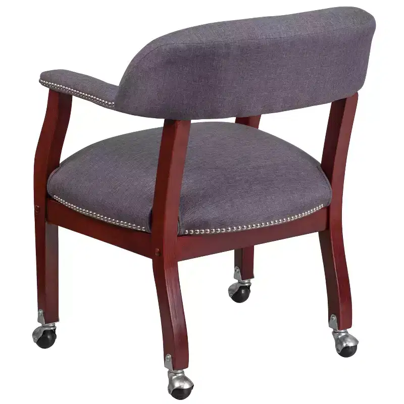 Emma and Oliver Conference Chair with Accent Nail Trim and Casters