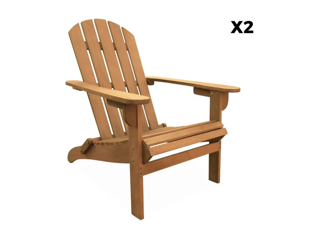 Lot Fauteuils Jardin - Naturel clair (plage)