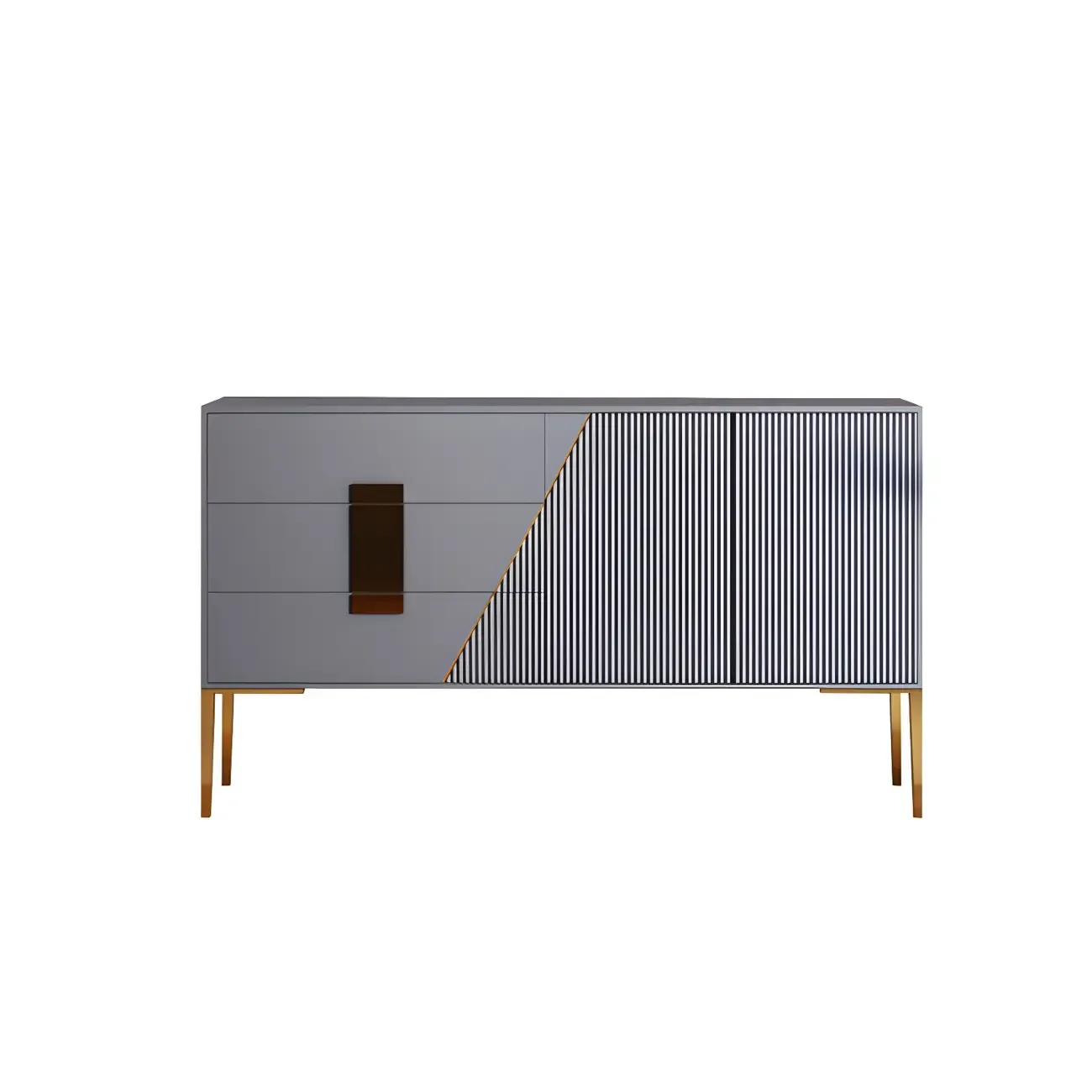 Glam Sleek Wooden Sideboard with Drawers