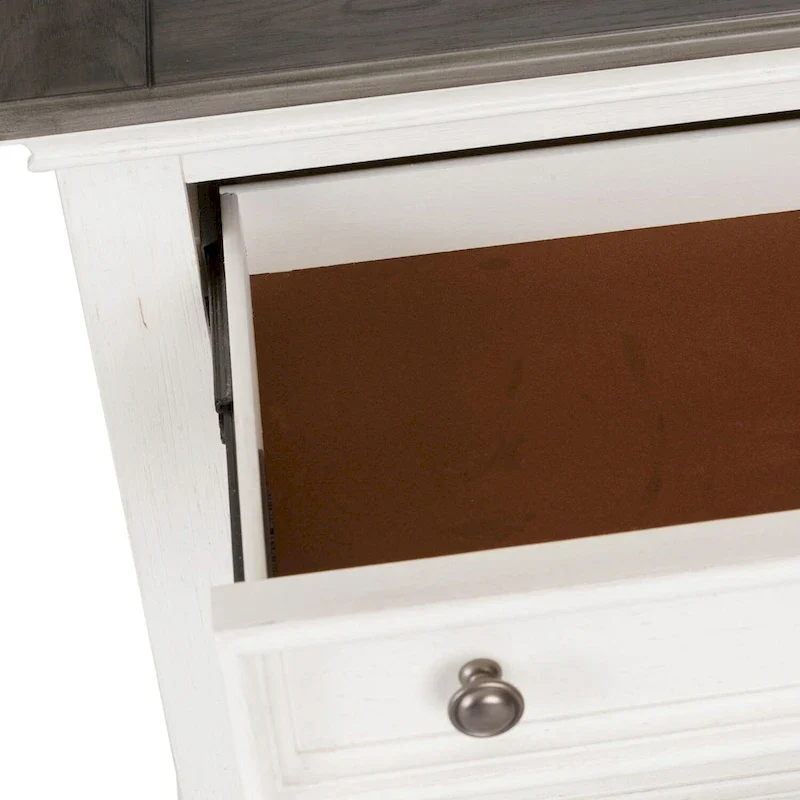 Copper Grove Allyson Park White Night Stand with Charging Station