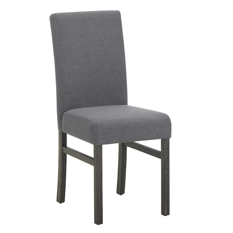 Rustic 5-Piece Dining Set with Small Space Rectangular Table & 4 Upholstered Chairs