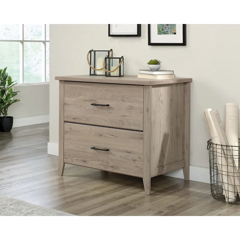 Lateral File Cabinet with Safety Interlock - Pebble Pine Finish