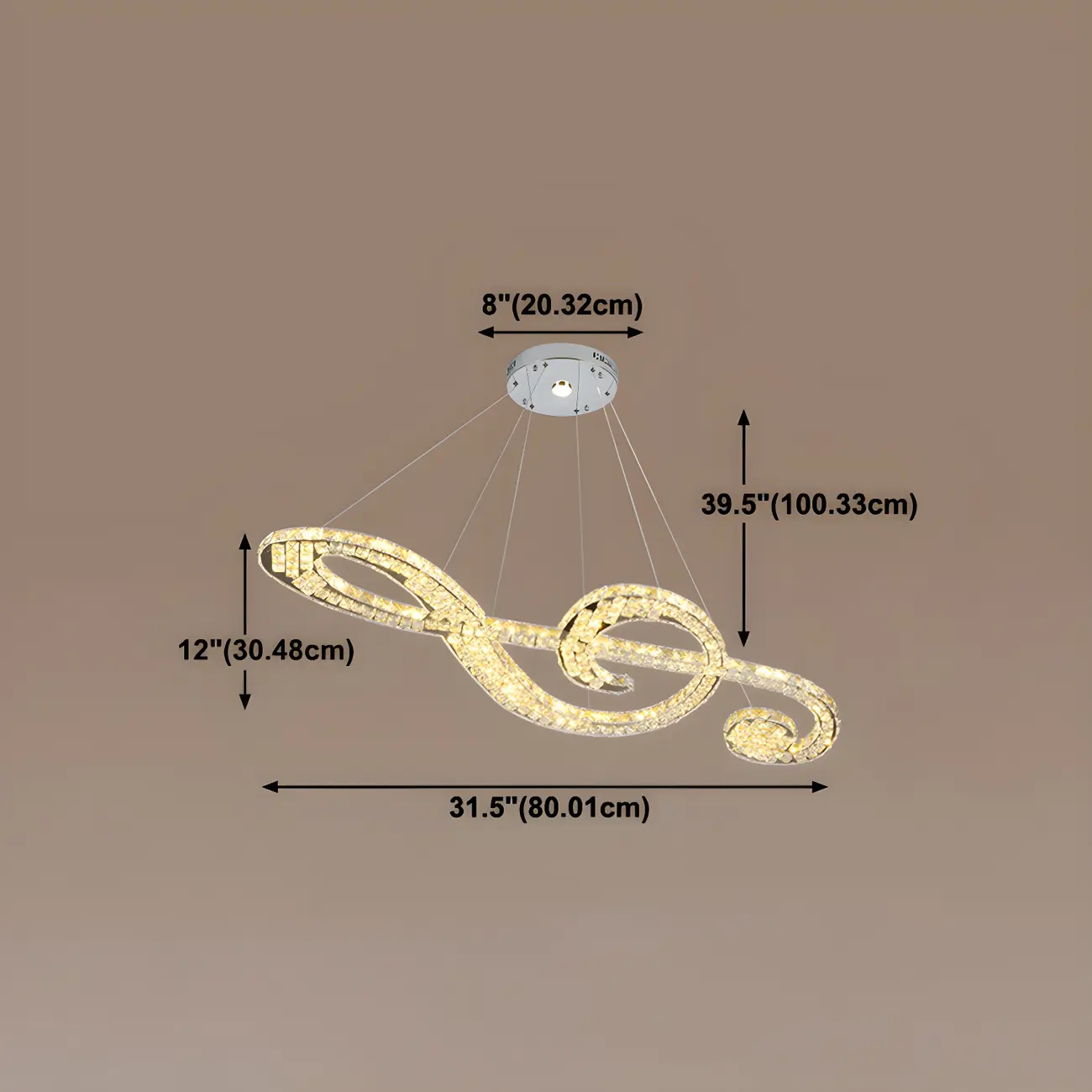 Artistic Modern Crystal 2-Light Island Pendant Light