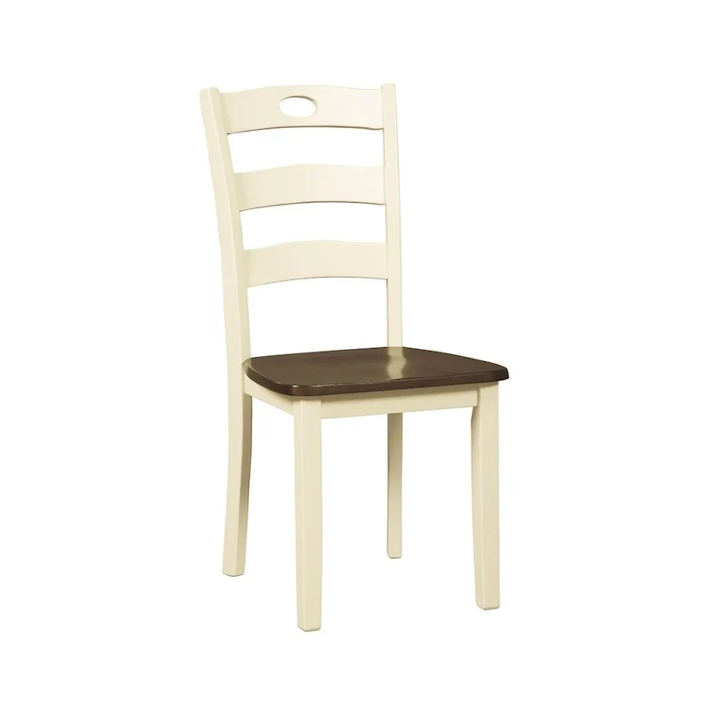 Signature Design by Ashley Woodanville Ivory and Brown Dining Chairs (Set of 2)