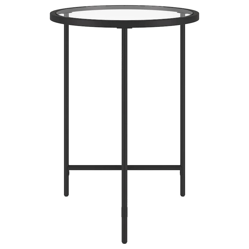 Berenson 18 Wide Round Side Table with Glass Top