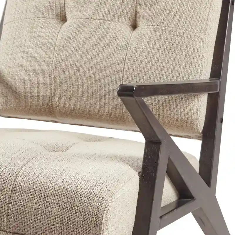 INK+IVY Rocket Upholstered Arm Chair with Angled Wood Frame