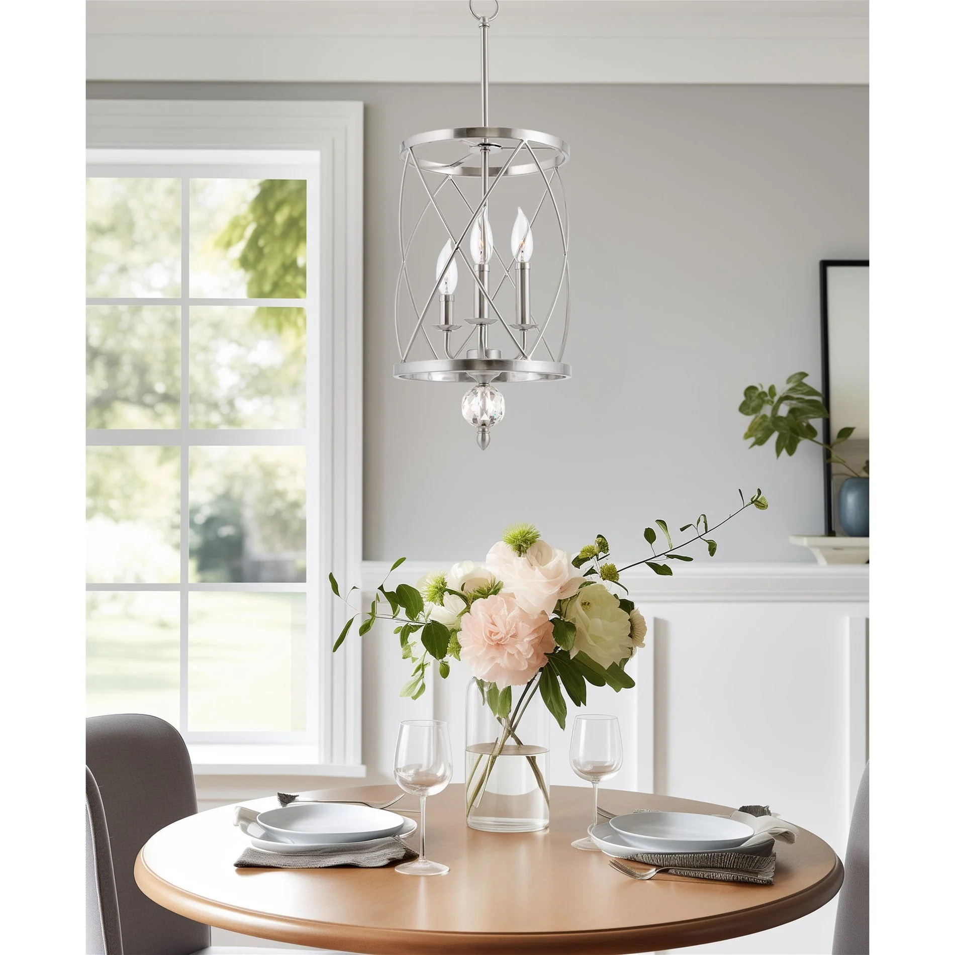 Eleanor 27 3-Light Modern Foyer Light Pendant Chandelier