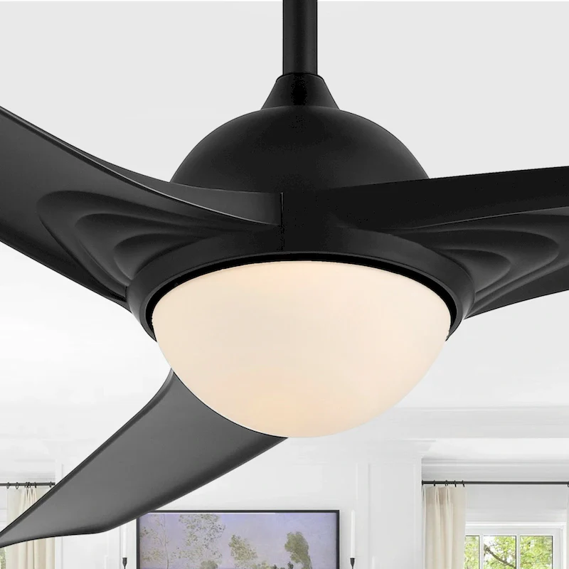 Aviator 52  1-Light Industrial Iron/Plastic Mobile-App/Remote-Controlled 6-Speed Propeller LED Ceiling Fan, by JONATHAN Y