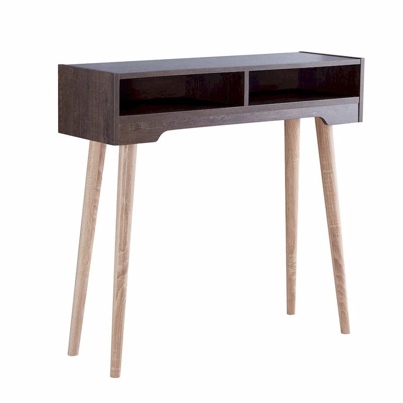 Sury Mid-Century Modern 36-inch 2-Shelf Console Table