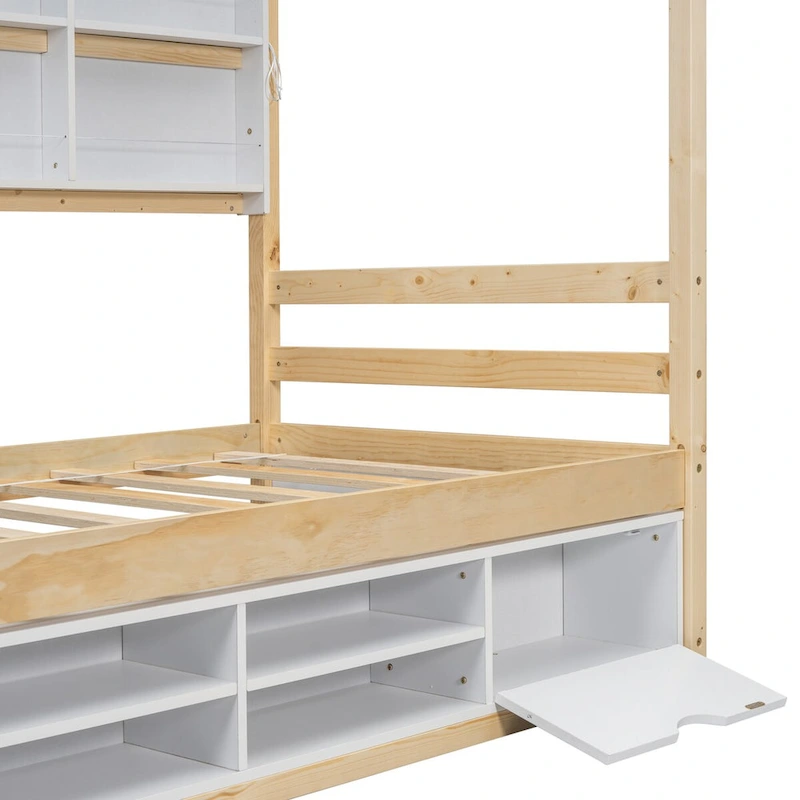 QQ Twin House Bed with Roof Frame