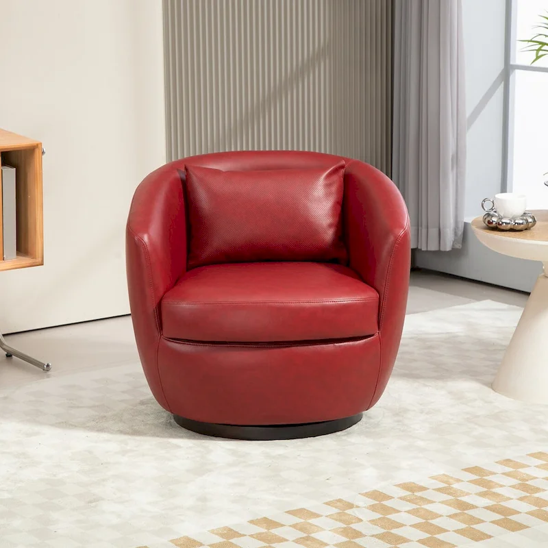Modern Living Room Swivel Barrel Armchair