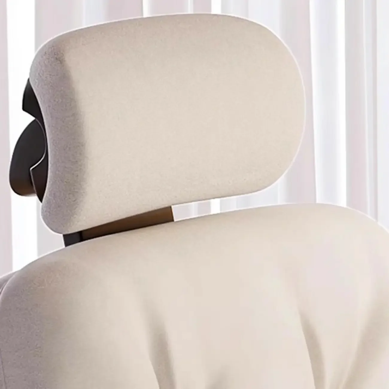 Modern White Leather Swivel Ergonomic Office Chair