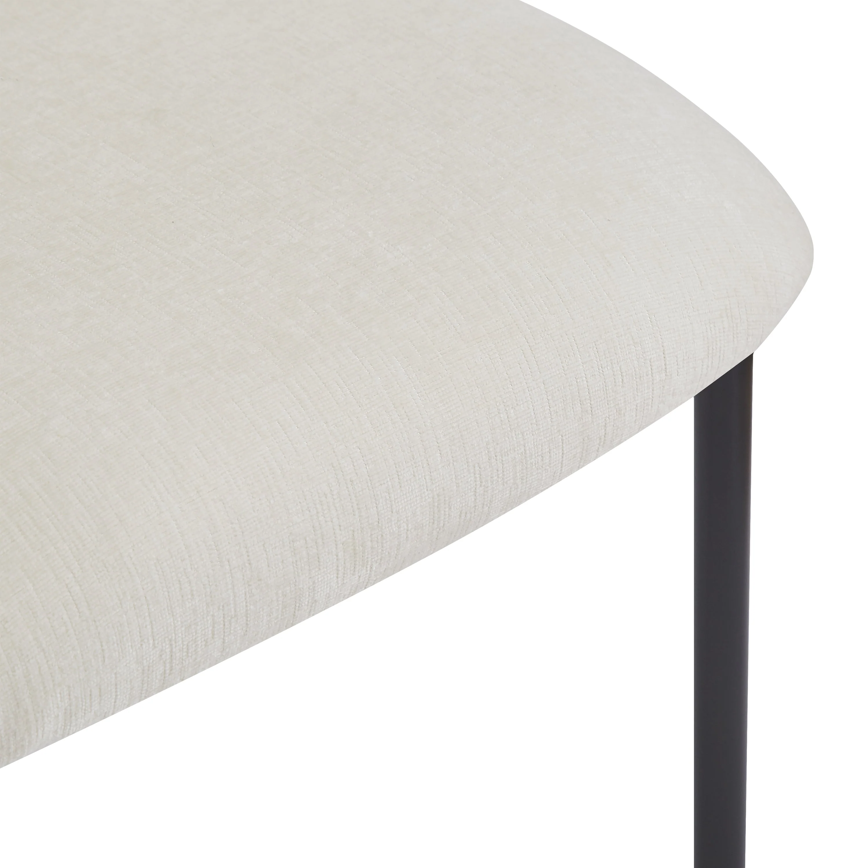 Modern Beige Upholstered Dining Chairs (Set of 2)