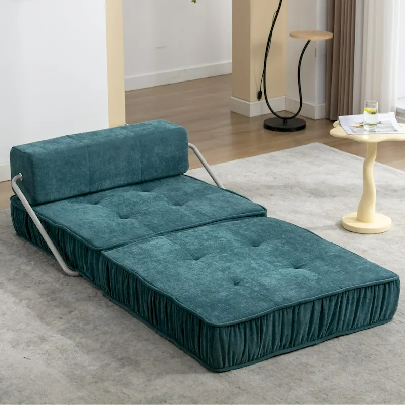 Convertible Sofa Bed,Modern Chenille Upholstered Sleeper Chair